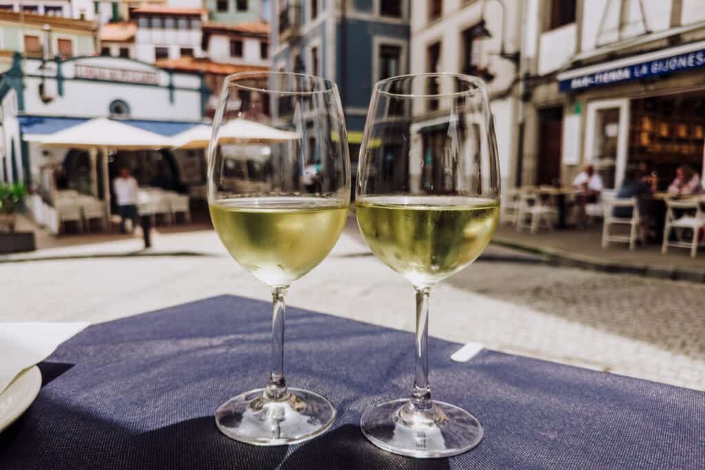 Wine in Cudillero Spain