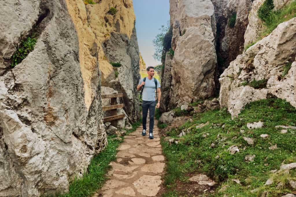 Jared Dillingham hiking in Picos de Europa near Cangas de Onis Spain