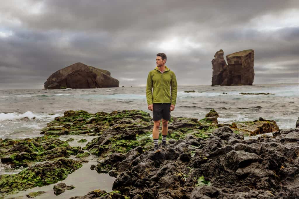 Jared Dillingham on a beach in the Azores