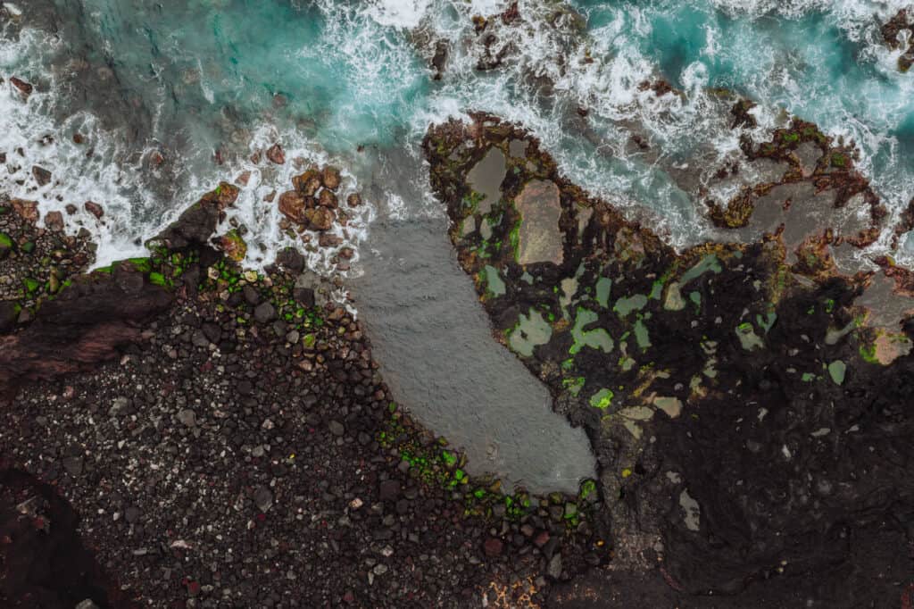 Pota da Ferraria hot springs in the Azores