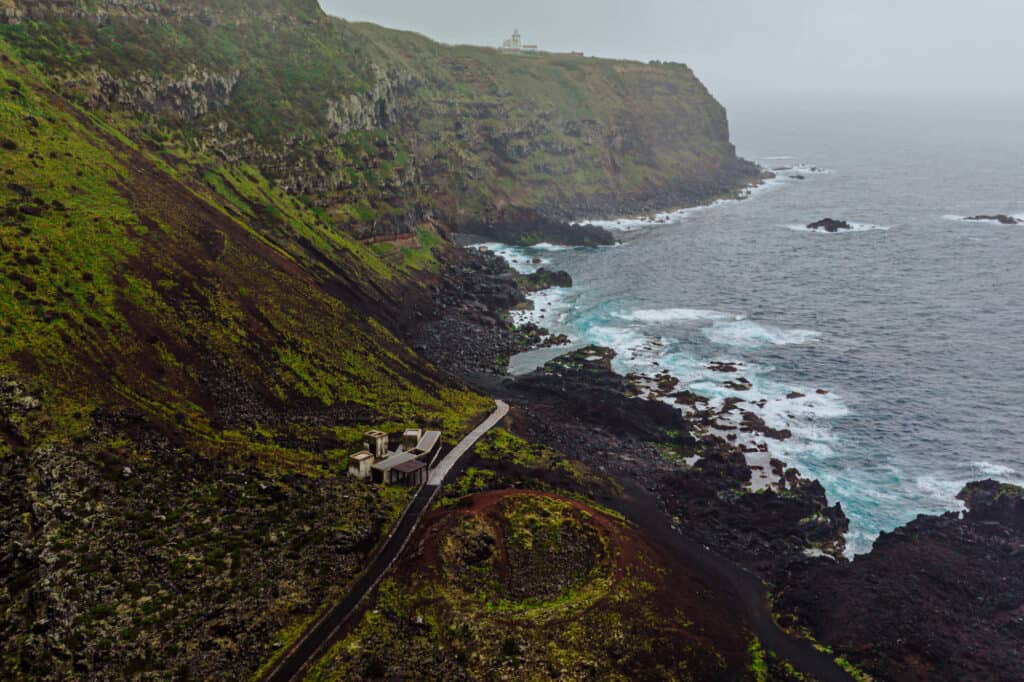 Ponta da Ferraria hot springs in the Azores