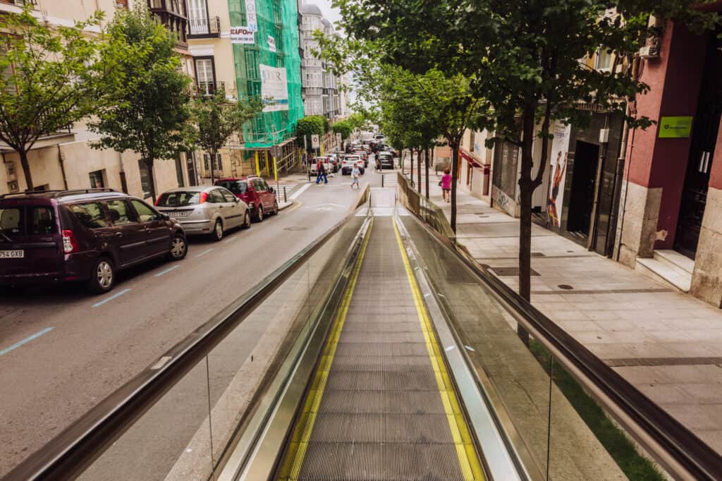 Santander Spain escalator