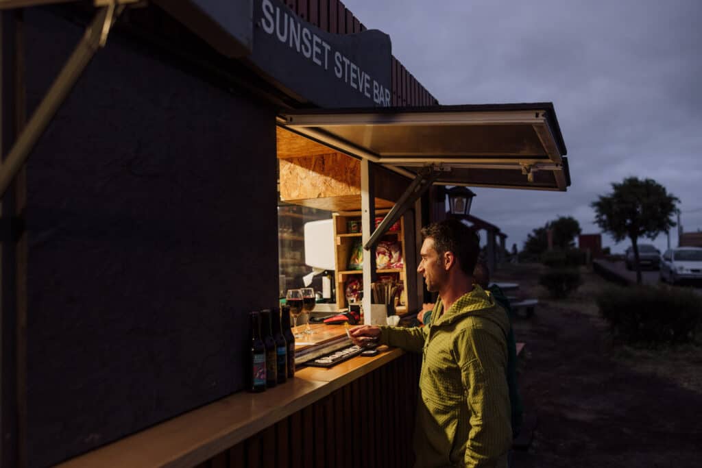 Jared Dillingham at Sunset Steve's Bar in the Azores