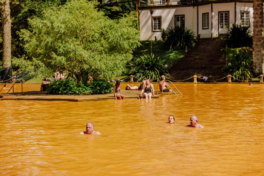 Terra Nostra hot springs in the Azores