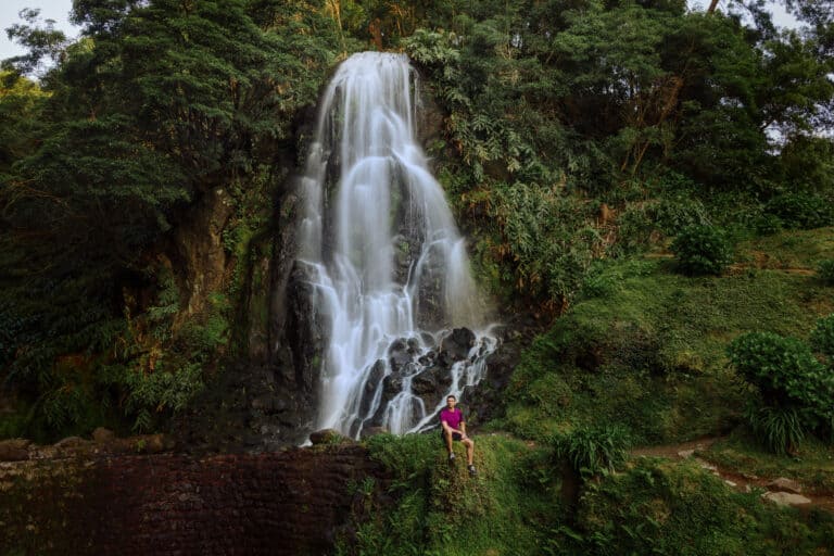 Jared Dillingham at one of the São Miguel waterfalls