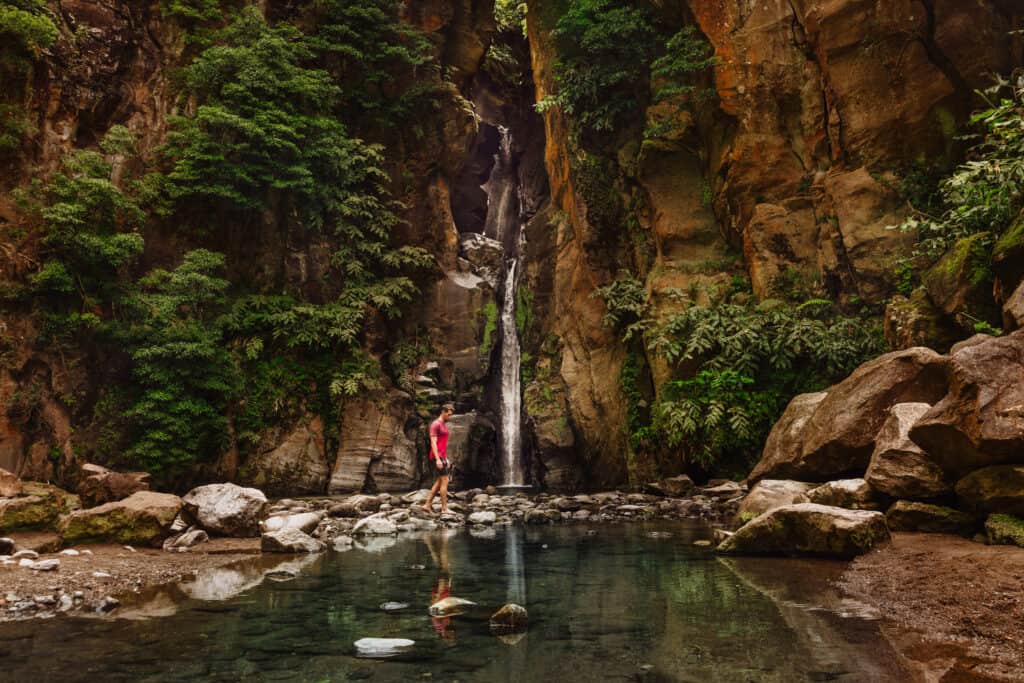 Jared Dillingham at Salto do Cabrito waterfall