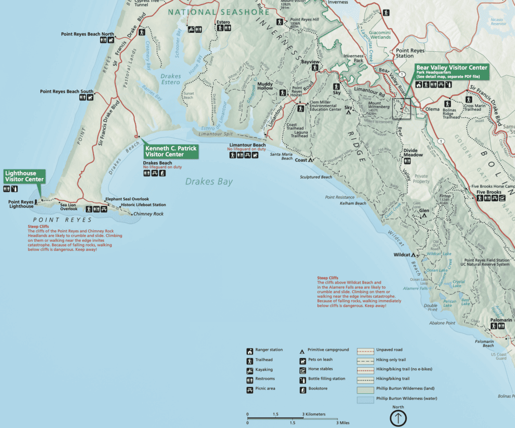 Point Reyes Beaches Map 2