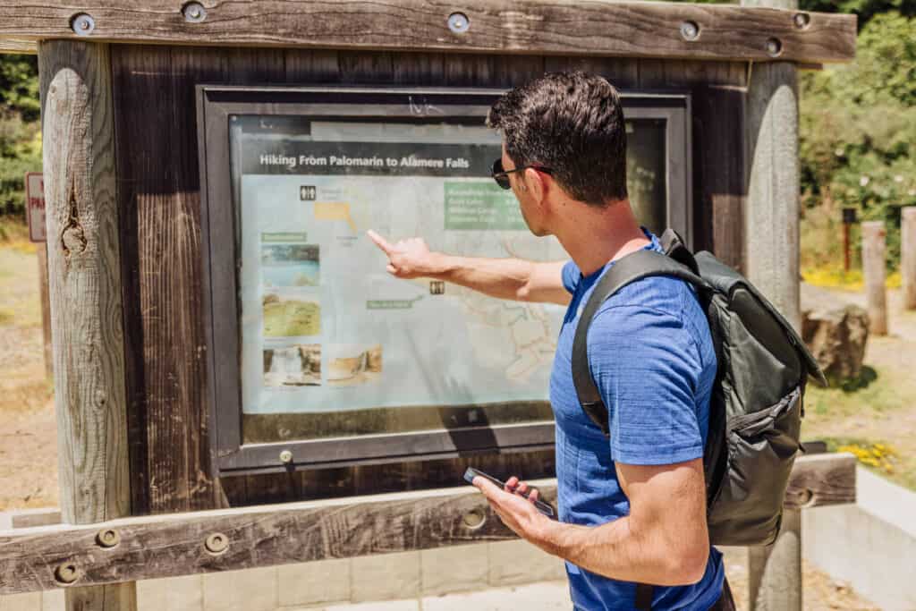 Jared Dillingham at the Alamere Falls hike trailhead