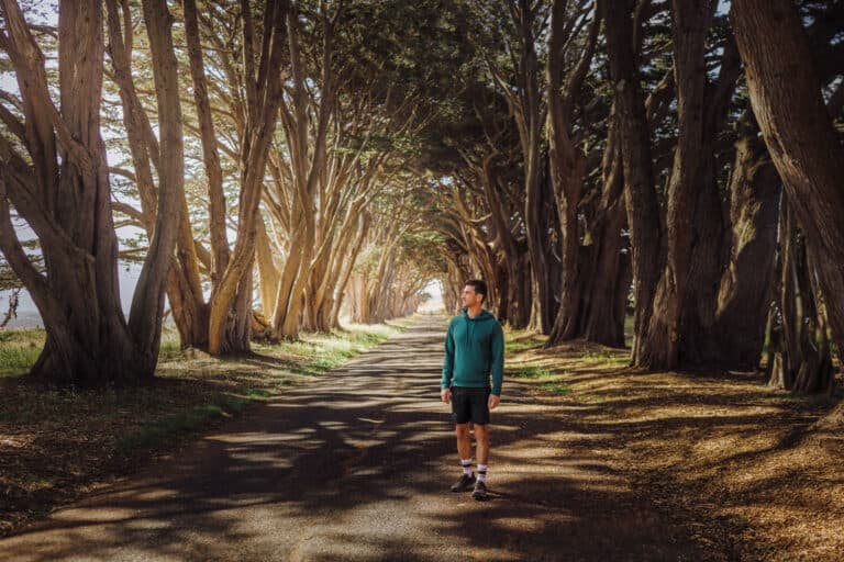 Jared Dillingham in the Cypress Tree Tunnel at Point Reyes
