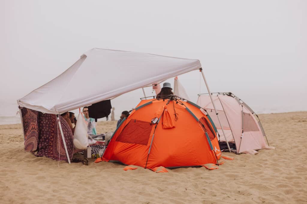 Limantour Beach tents