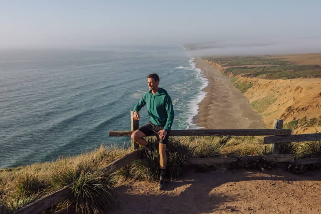 Jared Dilligham at South Beach in Point Reyes