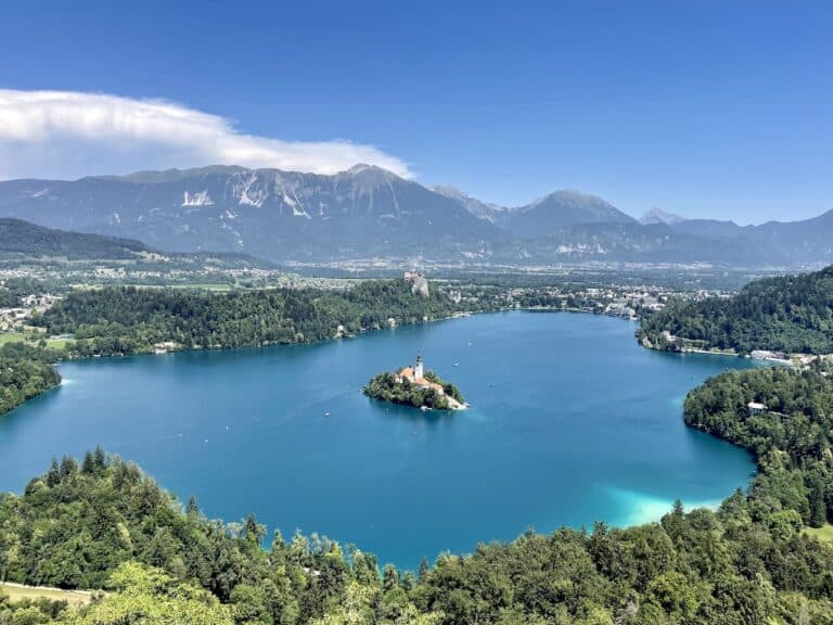 Lake Bled from Ljubljana Slovenia