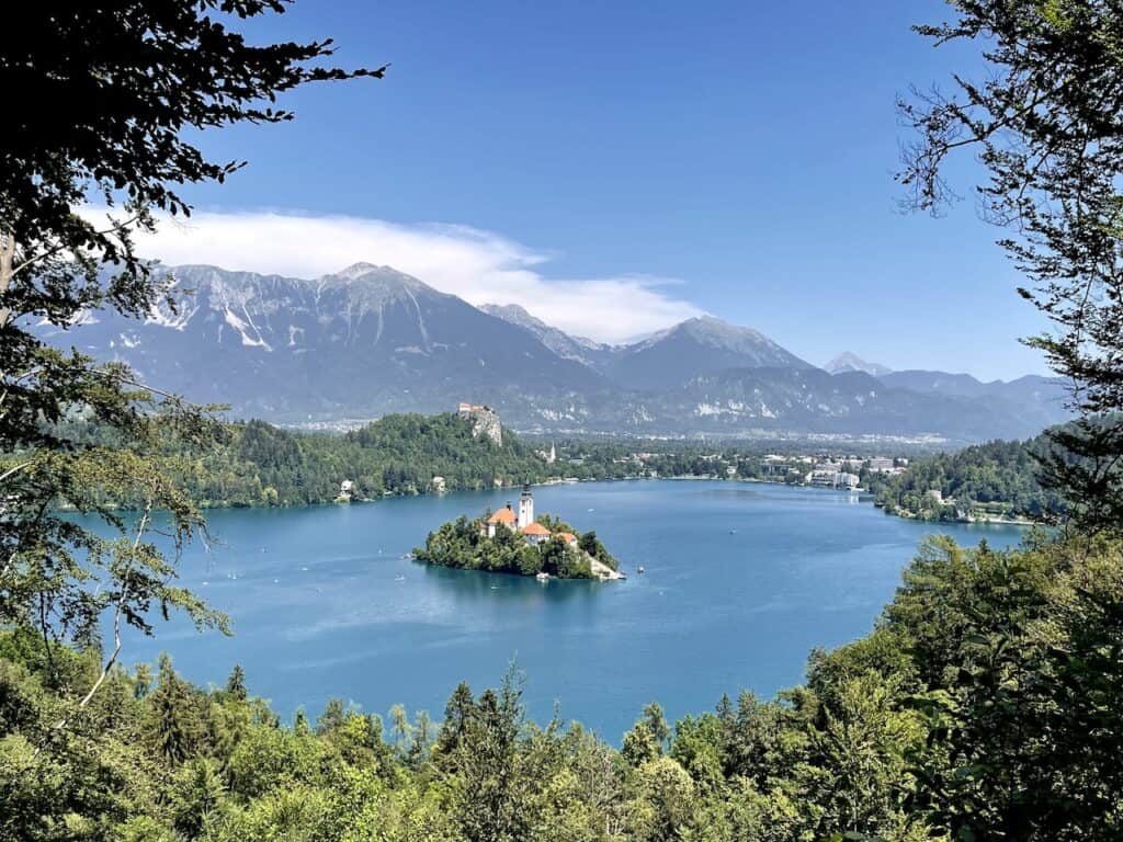 View of Lake Bled in Slovenia