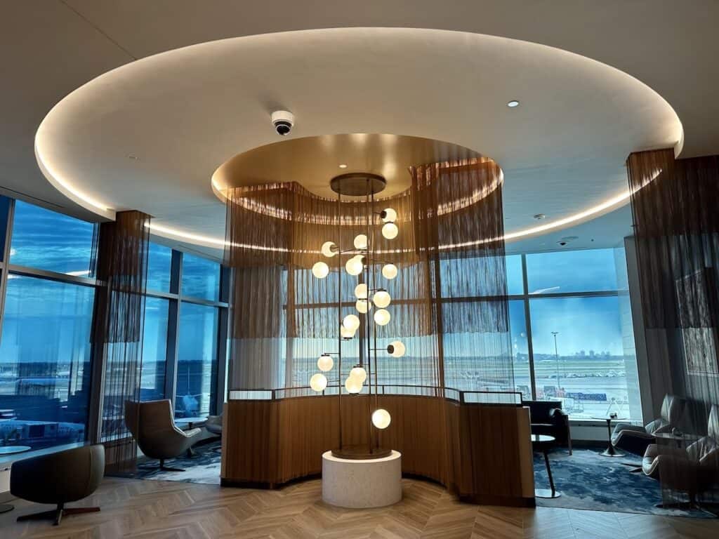 Seating area in the new JFK Sky Club 