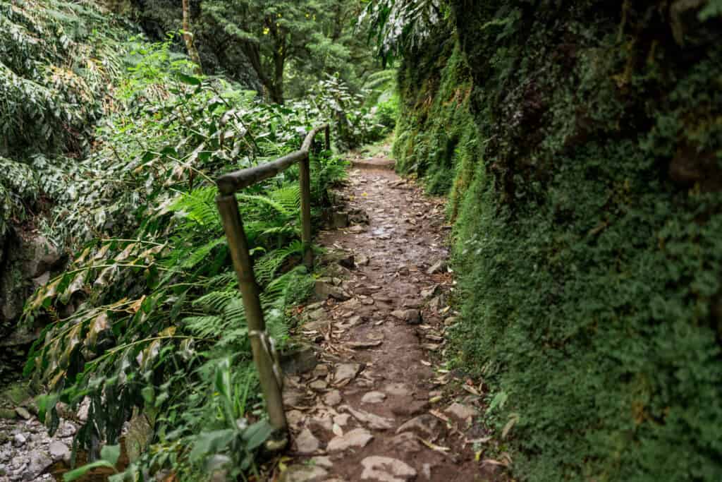 Ribeira dos Caldeirões hike to waterfall