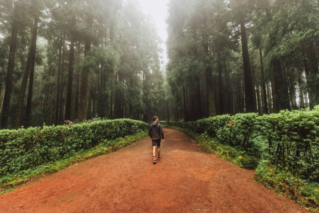 Jared Dillingham hiking in the Azores
