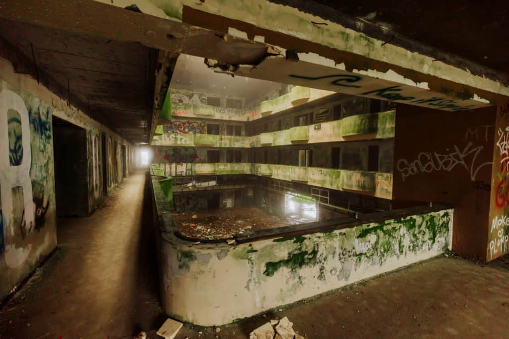 Inside the abandoned hotel on Sao Miguel