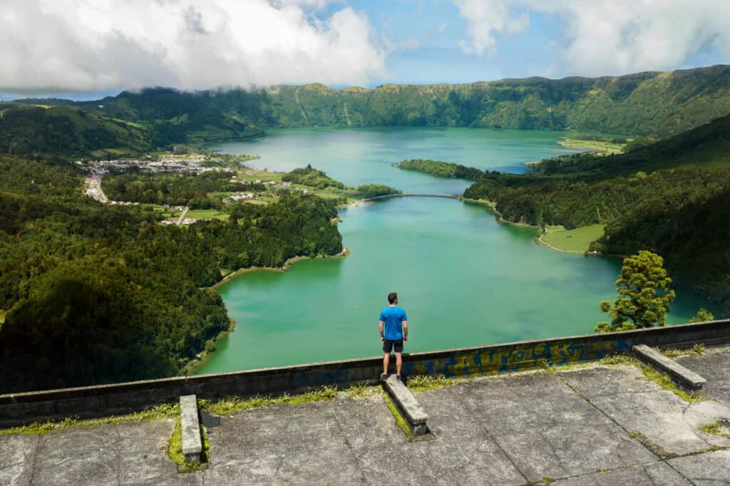 The view from the abandoned hotel in the Azores