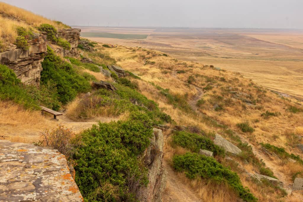 A hiking trail near Great Falls: First People's Buffalo Jump