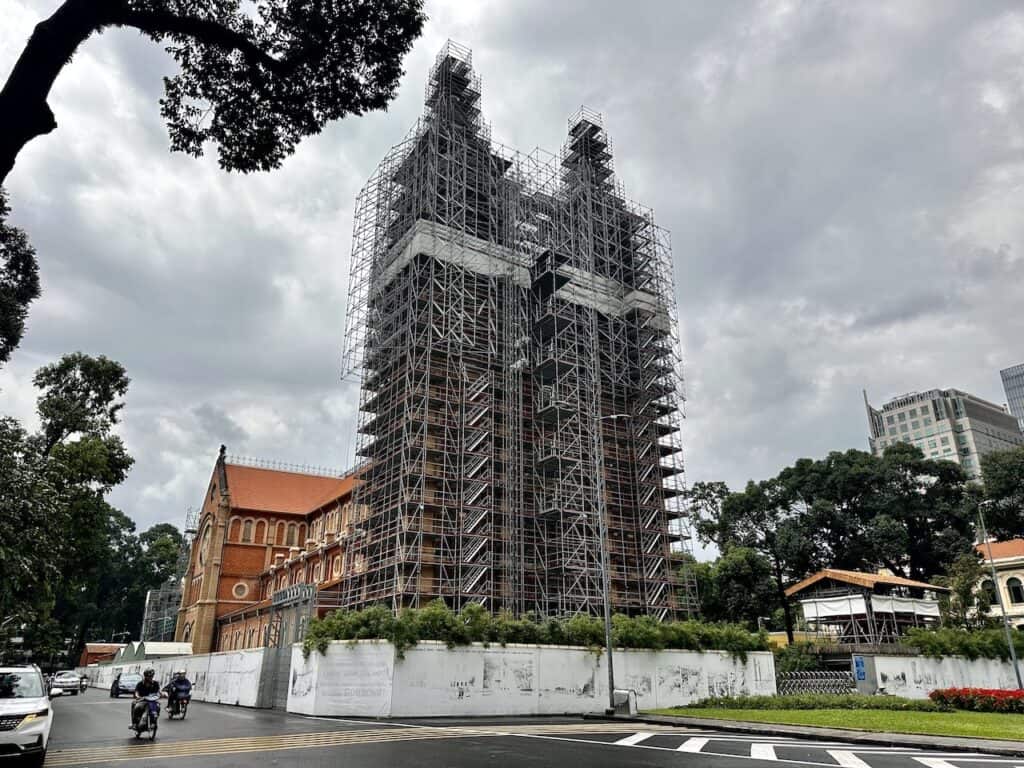 Notre Dame in Saigon under construction