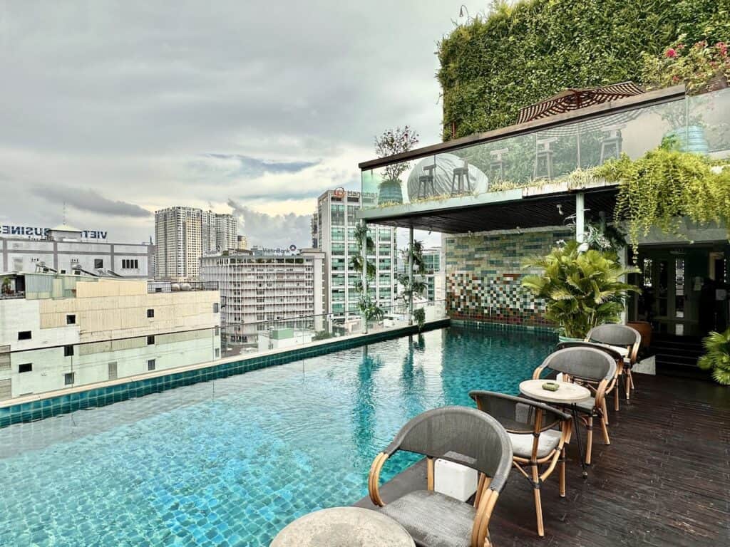 Au Lac Charner Hotel rooftop pool