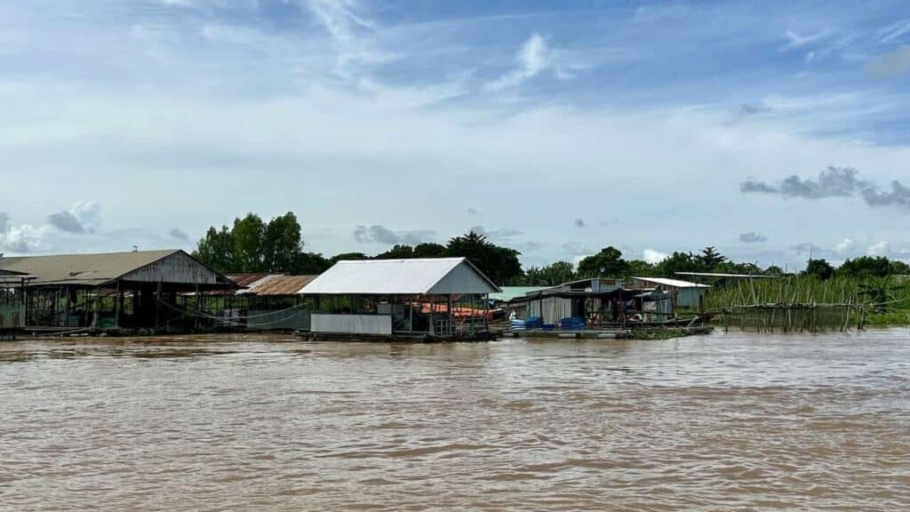 Fish farm on the Mekong River