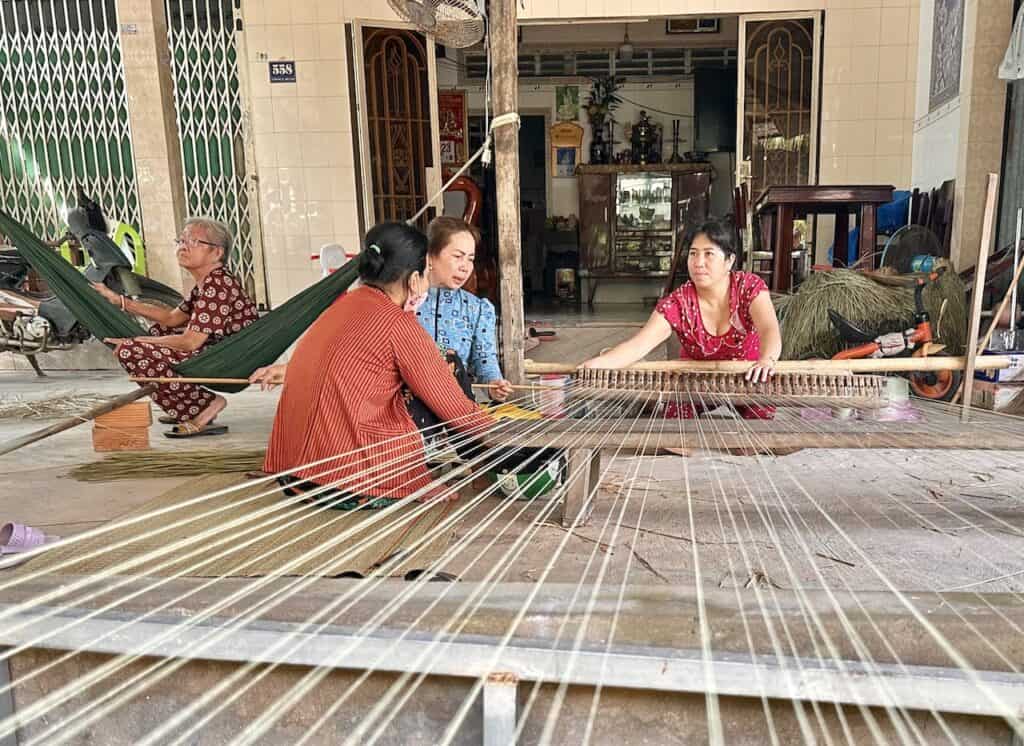 Weaving rattan in Vietnam