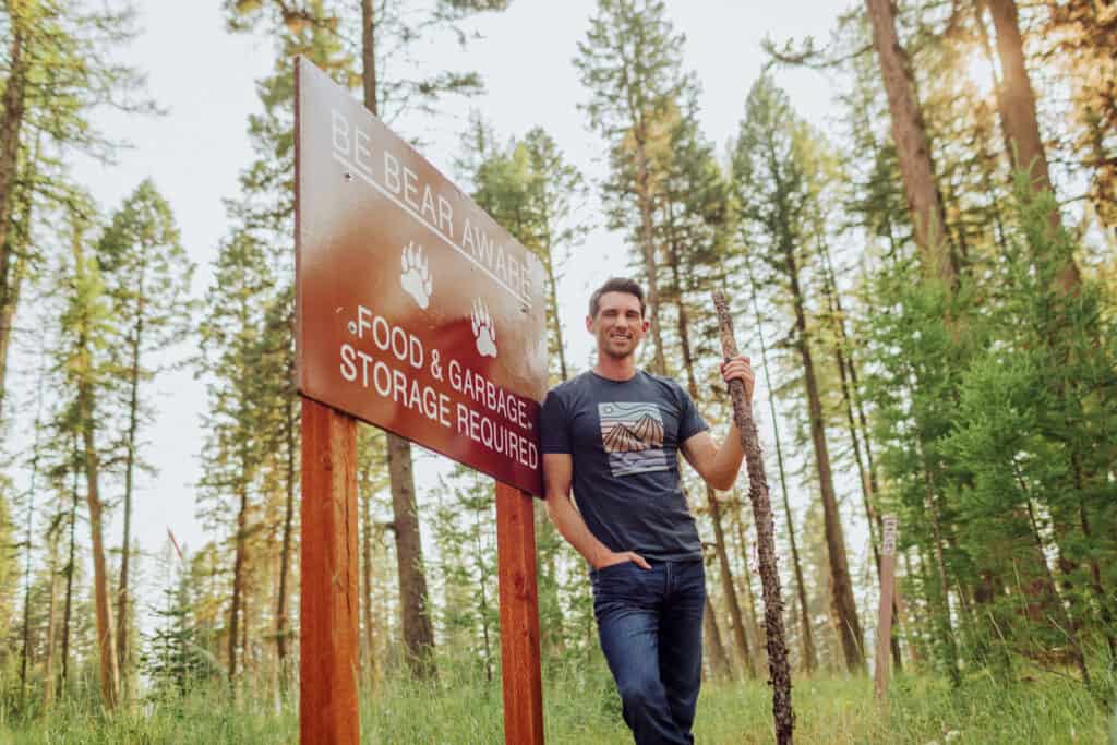 Jared Dillingham hiking in Montana