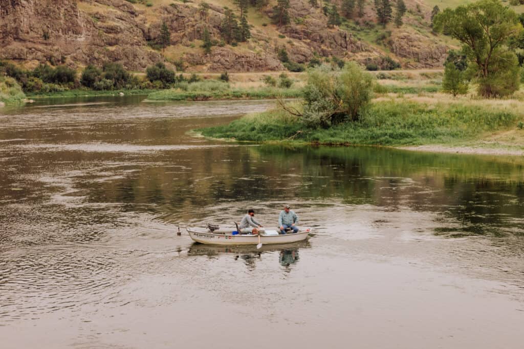 Fishing on the Missour River near Great Falls, Montana