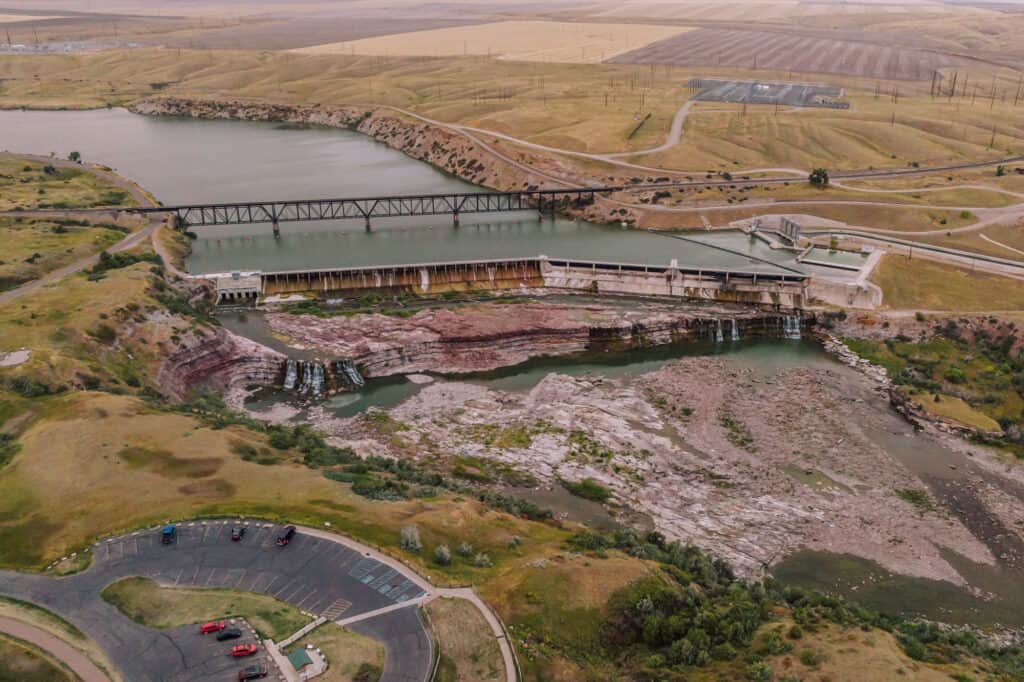 The Lewis and Clark Overlook trail in Great Falls, MT