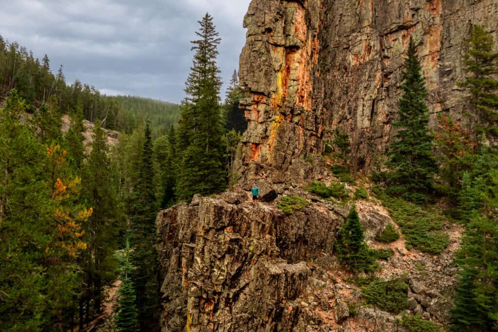 Jared Dillingham hiking in the Lewis and Clark National Forest in Montana