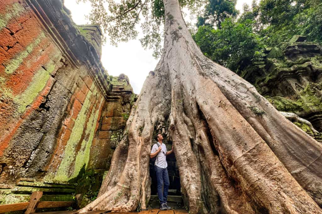 Jared Dillingham at a temple in Siem Reap, Cambodia