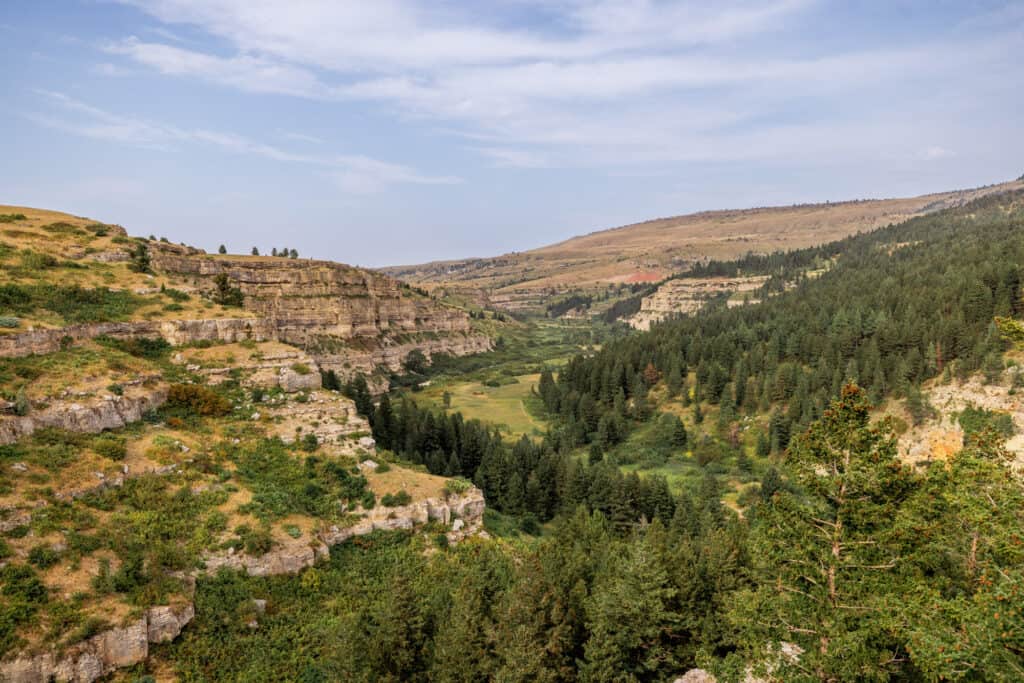Hiking near Great Falls MT at Sluice Boxes State Park