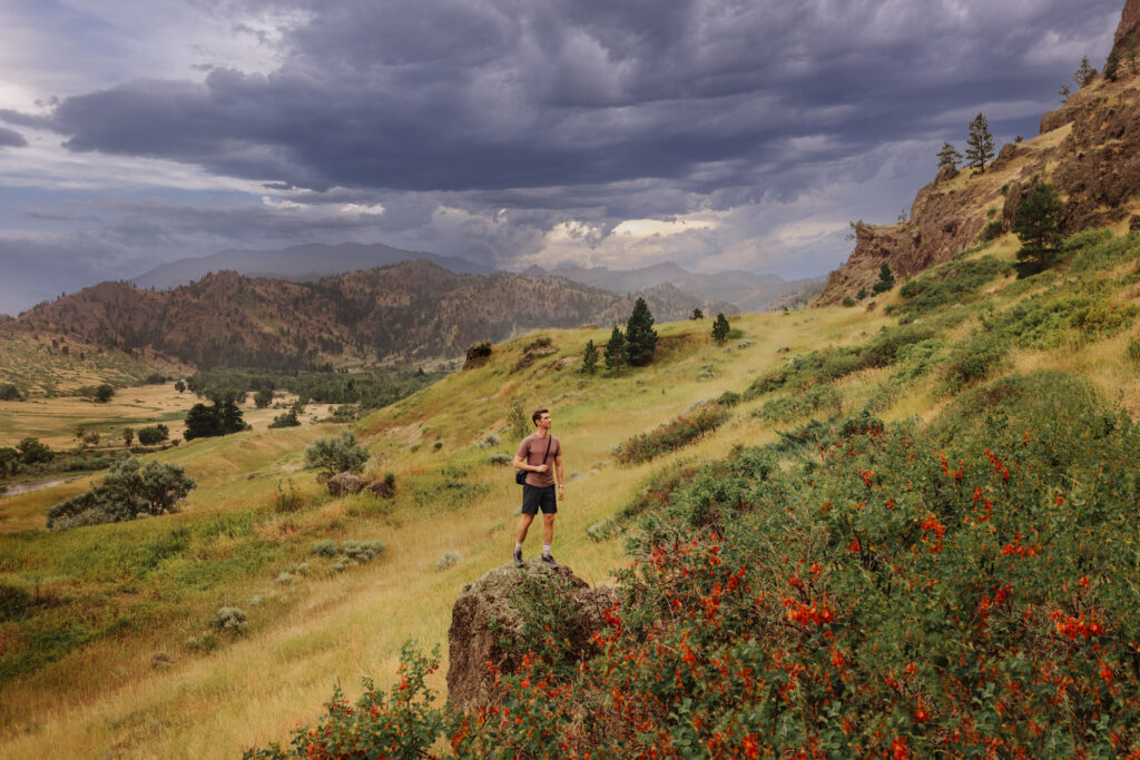 Jared Dillingham on one of the hikes near Great Falls, MT