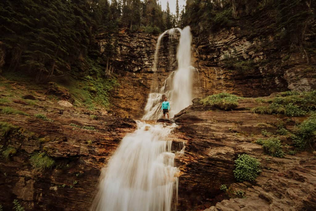 Jared Dillingham at Virginia Falls in Glacier National Park
