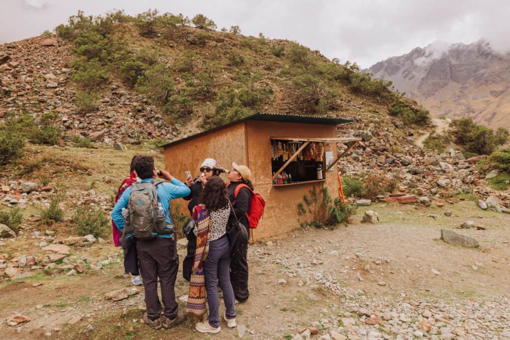 Beers at Humantay Lake