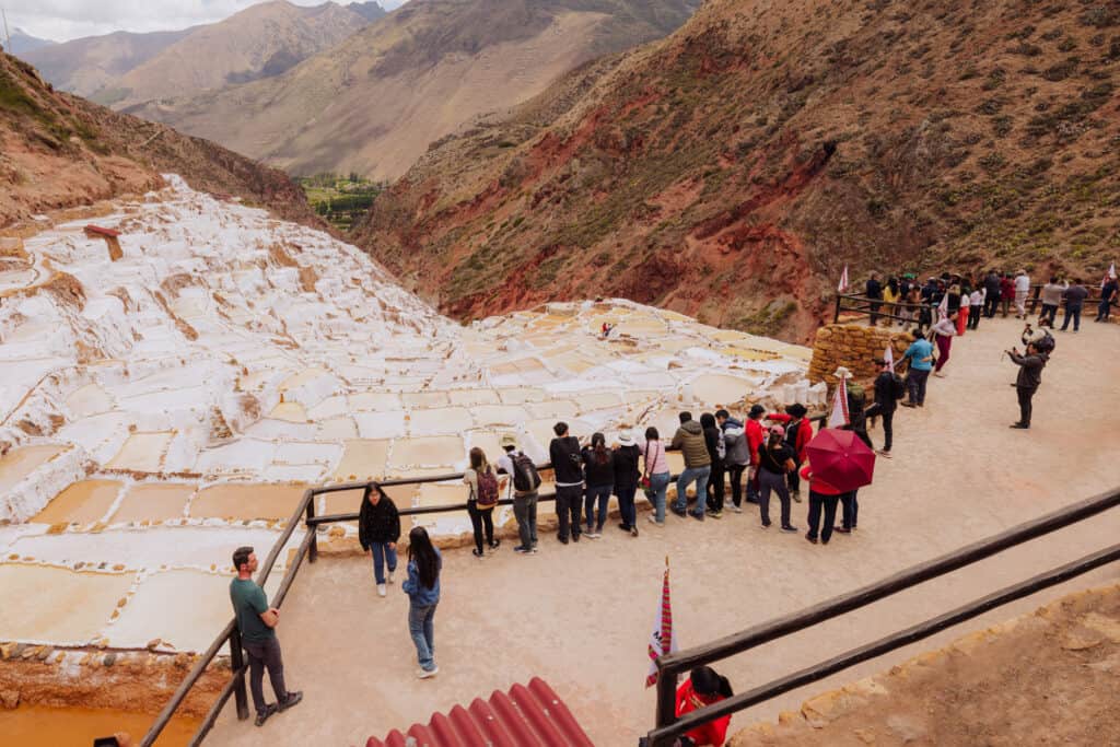 Visiting the salt mines of Maras in Peru