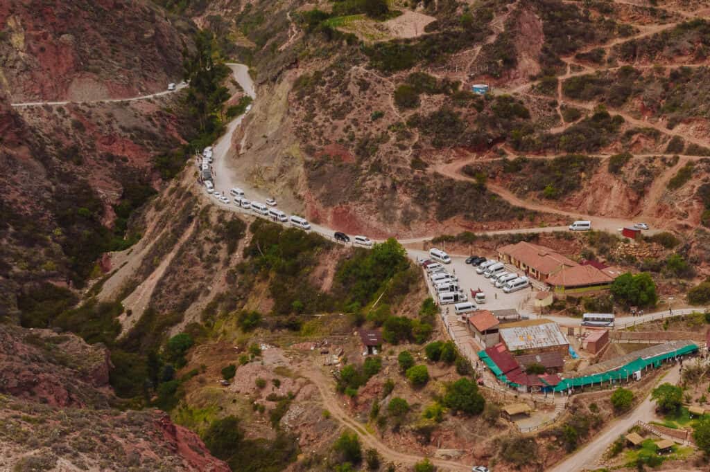 The road to the salt mines of Maras