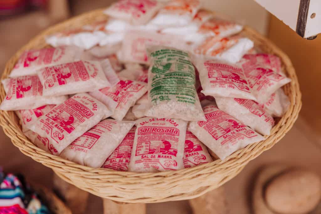 Pink salt from Maras Peru