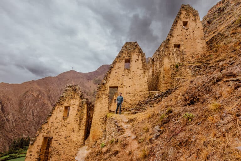 Jared Dillingham at the ruins in Ollantaytambo Peru