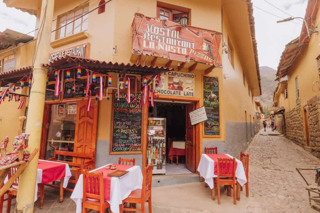 Restaurant in Ollantaytambo Peru