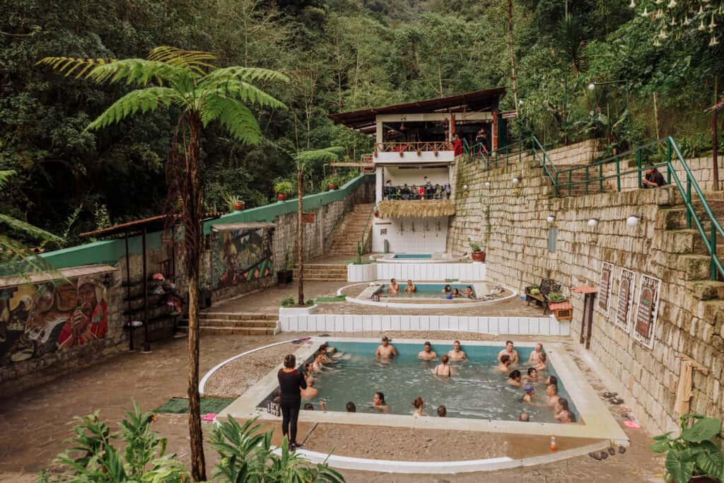Hot springs in Aguas Calientes Peru