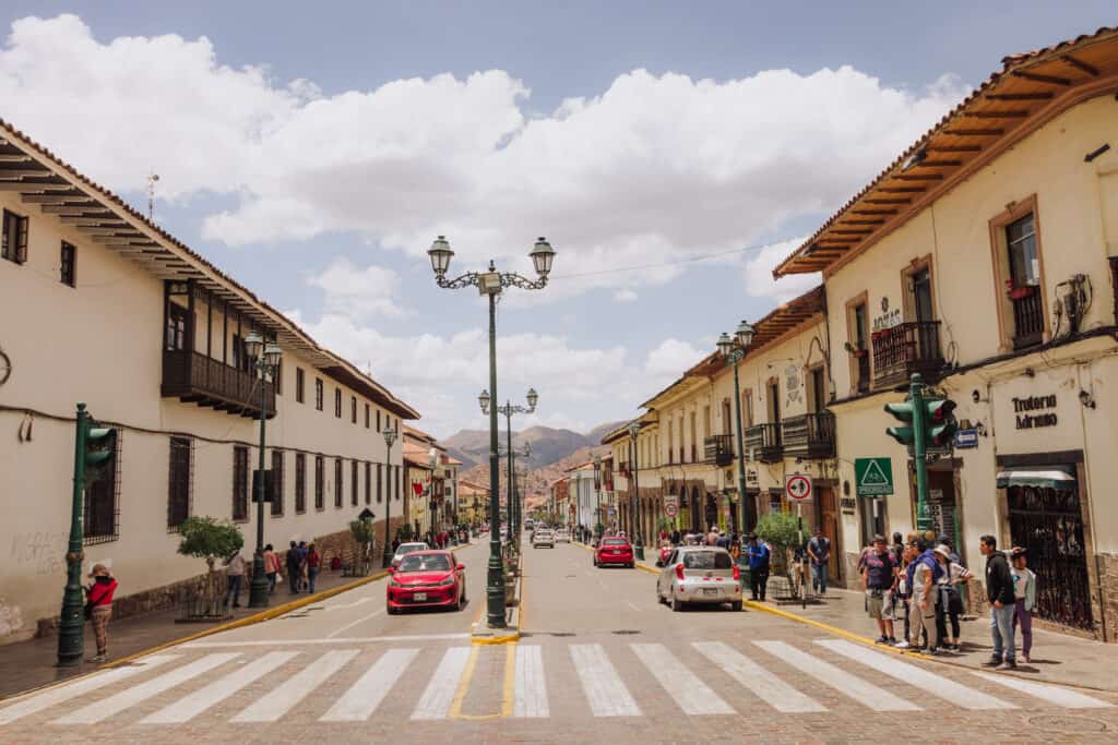 Driving in Cusco Peru