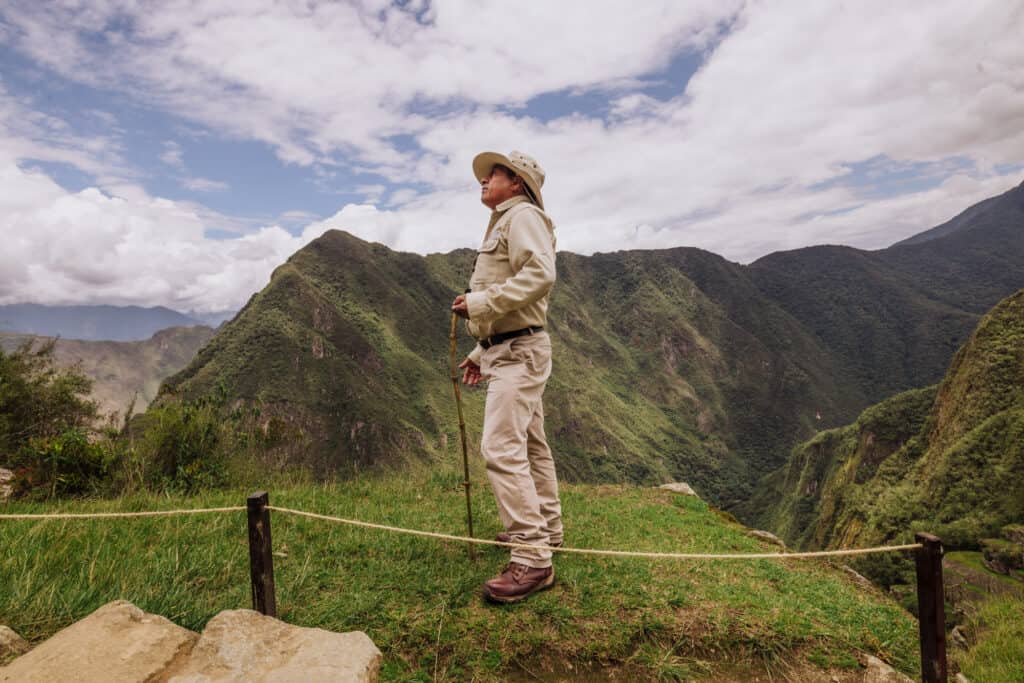 Security guard at Machu Picchu