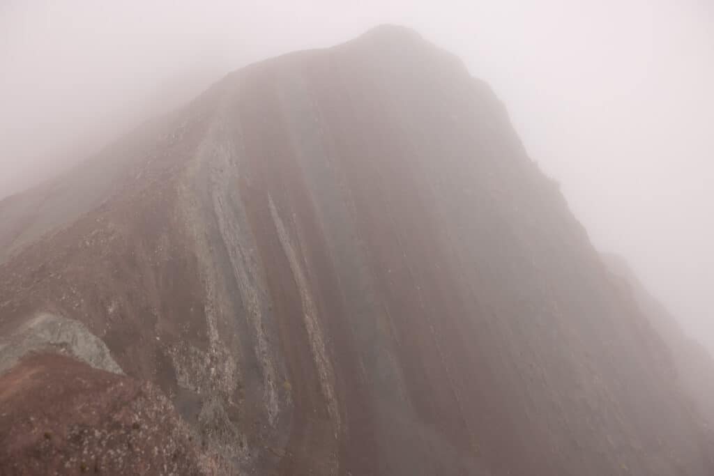 The other rainbow mountain in the fog