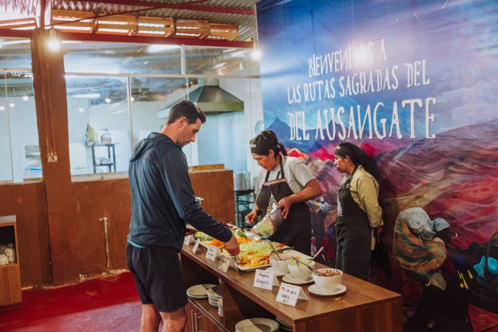 Jared Dillingham at a restaurant in Peru