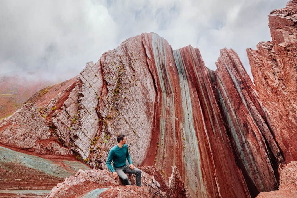 Jared Dillingham at the peak of Pallay Punchu in Peru