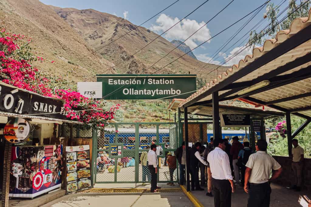 Train station in Ollantaytambo Peru