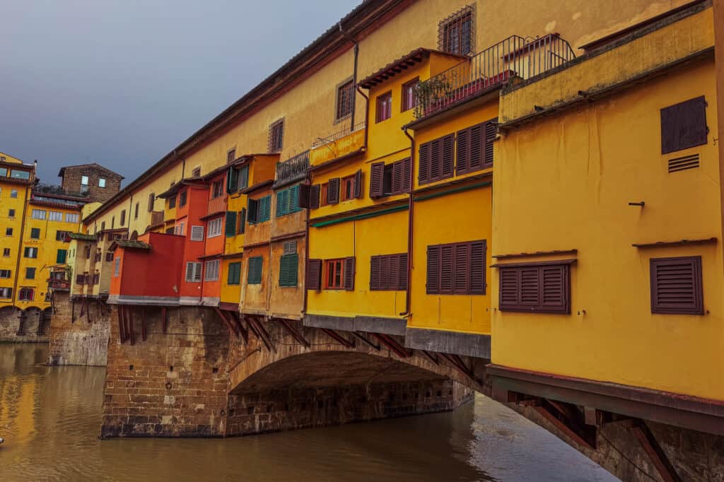 Ponte Vecchio in Florence in winter