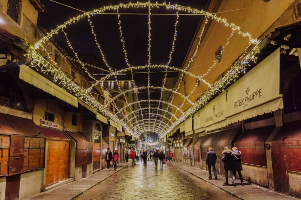 Ponte Vecchio bridge at Christmas
